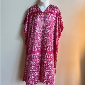 Winlar Mrs Roper Elegant Pink Paisley Kaftan
